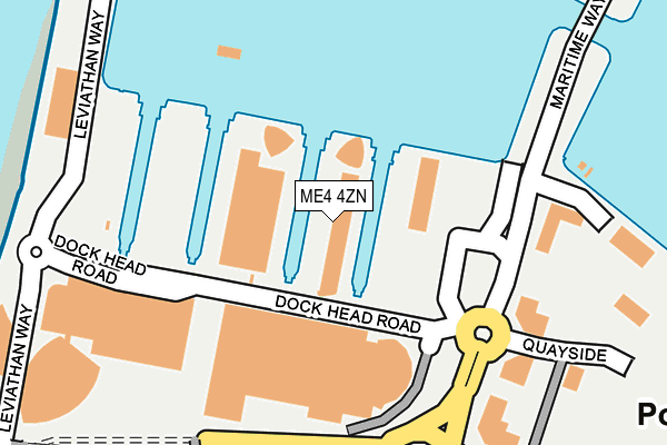 ME4 4ZN map - OS OpenMap – Local (Ordnance Survey)