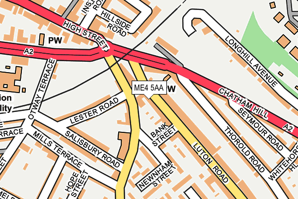 ME4 5AA map - OS OpenMap – Local (Ordnance Survey)