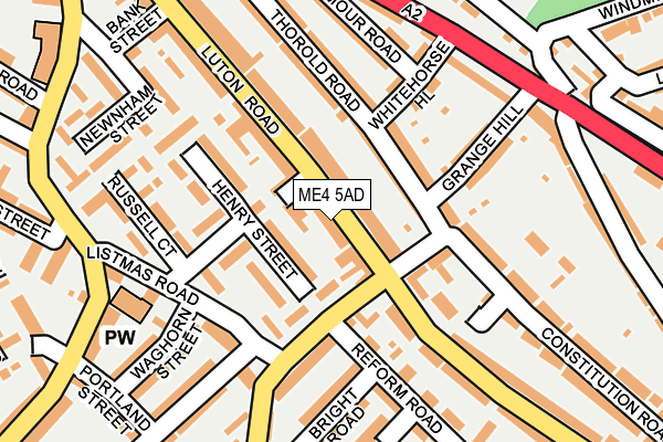 ME4 5AD map - OS OpenMap – Local (Ordnance Survey)