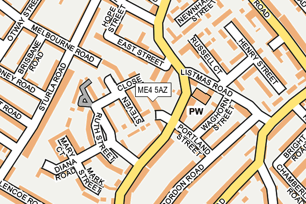 ME4 5AZ map - OS OpenMap – Local (Ordnance Survey)