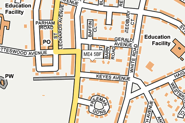 ME4 5BF map - OS OpenMap – Local (Ordnance Survey)