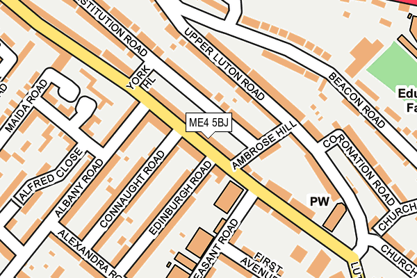 ME4 5BJ map - OS OpenMap – Local (Ordnance Survey)