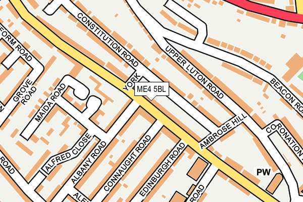 ME4 5BL map - OS OpenMap – Local (Ordnance Survey)