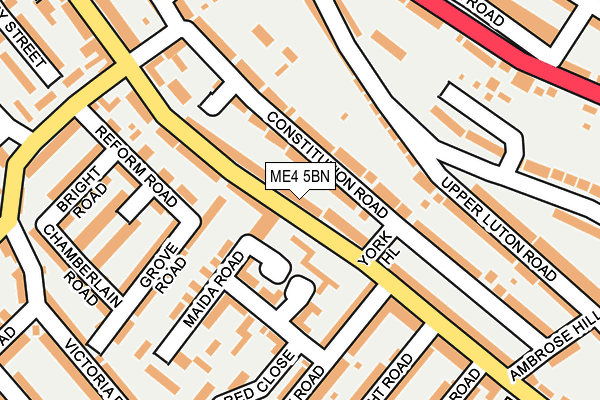 ME4 5BN map - OS OpenMap – Local (Ordnance Survey)