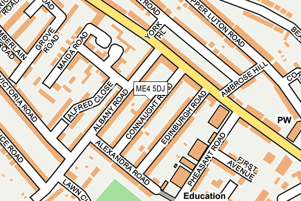 ME4 5DJ map - OS OpenMap – Local (Ordnance Survey)