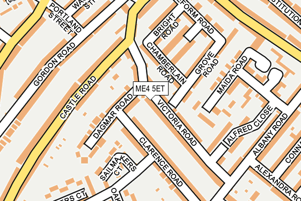 ME4 5ET map - OS OpenMap – Local (Ordnance Survey)
