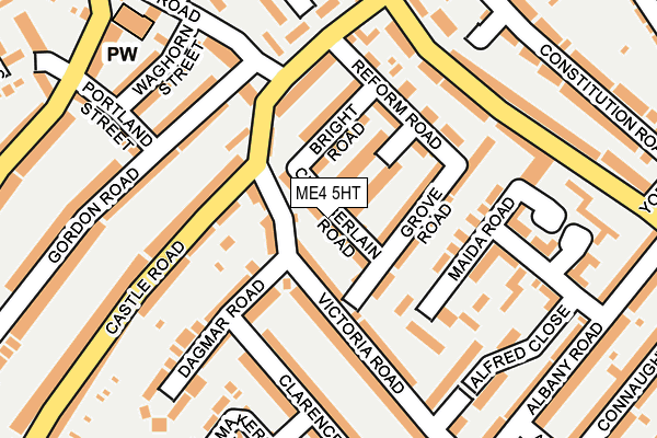 ME4 5HT map - OS OpenMap – Local (Ordnance Survey)