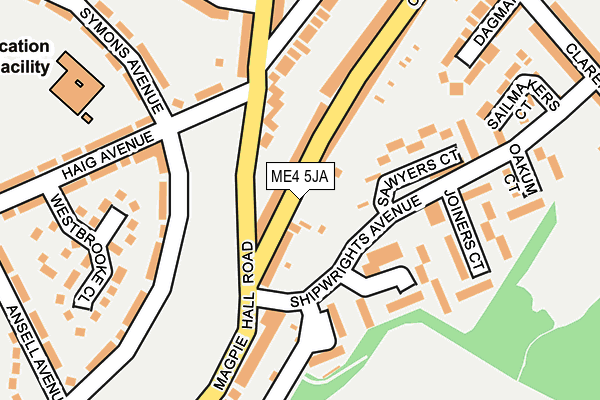 ME4 5JA map - OS OpenMap – Local (Ordnance Survey)