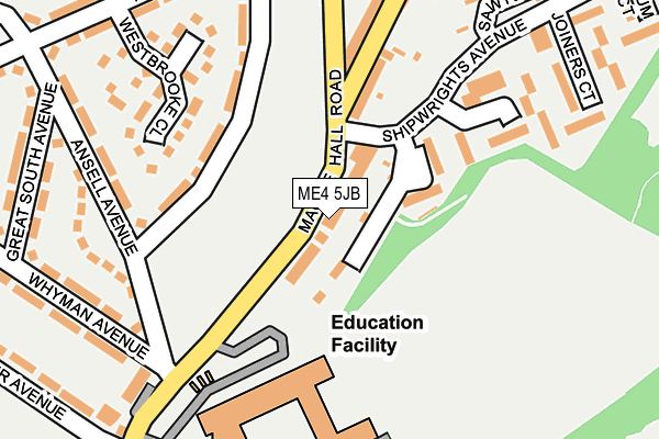 ME4 5JB map - OS OpenMap – Local (Ordnance Survey)