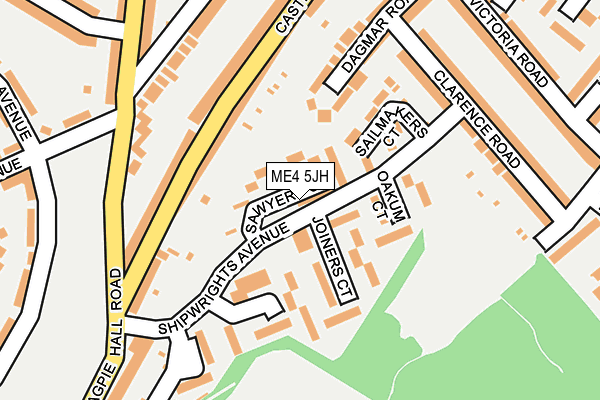 ME4 5JH map - OS OpenMap – Local (Ordnance Survey)