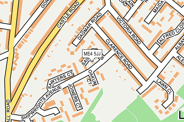 ME4 5JJ map - OS OpenMap – Local (Ordnance Survey)
