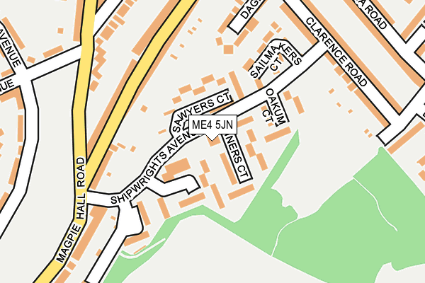 ME4 5JN map - OS OpenMap – Local (Ordnance Survey)