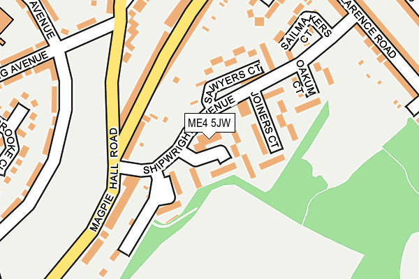 ME4 5JW map - OS OpenMap – Local (Ordnance Survey)