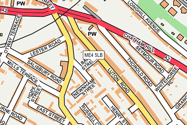 ME4 5LB map - OS OpenMap – Local (Ordnance Survey)
