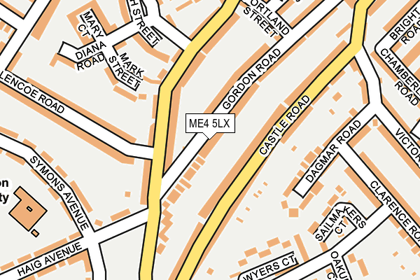 ME4 5LX map - OS OpenMap – Local (Ordnance Survey)