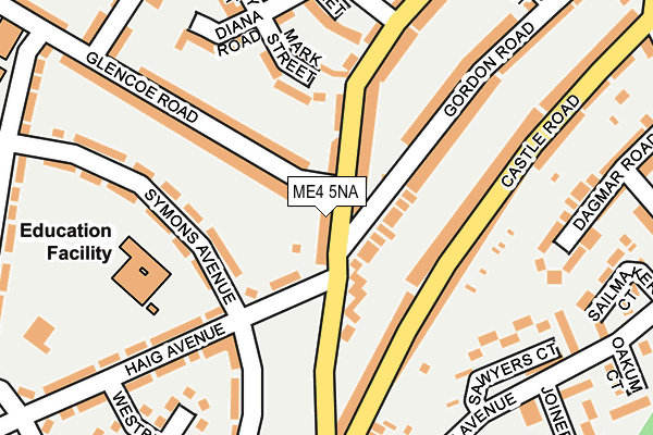 ME4 5NA map - OS OpenMap – Local (Ordnance Survey)