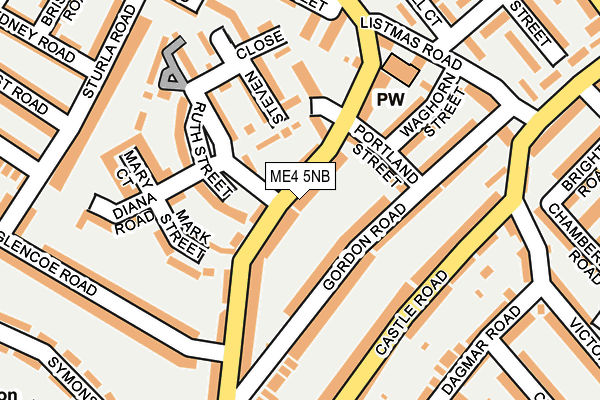 ME4 5NB map - OS OpenMap – Local (Ordnance Survey)
