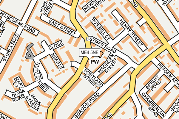 ME4 5NE map - OS OpenMap – Local (Ordnance Survey)