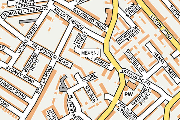 ME4 5NJ map - OS OpenMap – Local (Ordnance Survey)