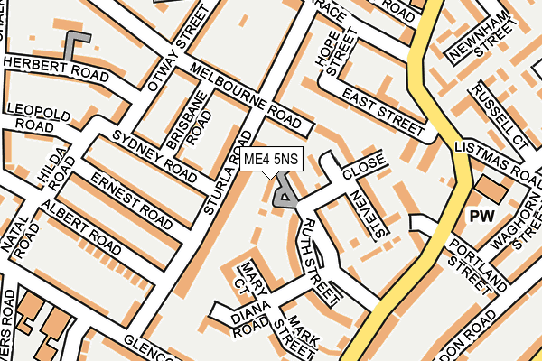 ME4 5NS map - OS OpenMap – Local (Ordnance Survey)