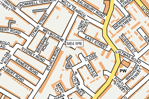 ME4 5PB map - OS OpenMap – Local (Ordnance Survey)