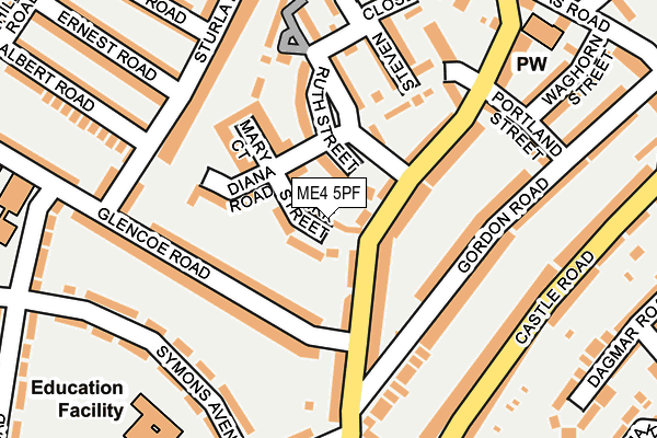 ME4 5PF map - OS OpenMap – Local (Ordnance Survey)