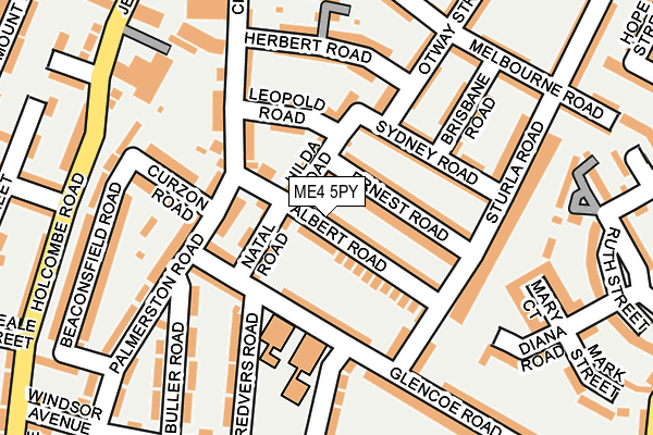 ME4 5PY map - OS OpenMap – Local (Ordnance Survey)