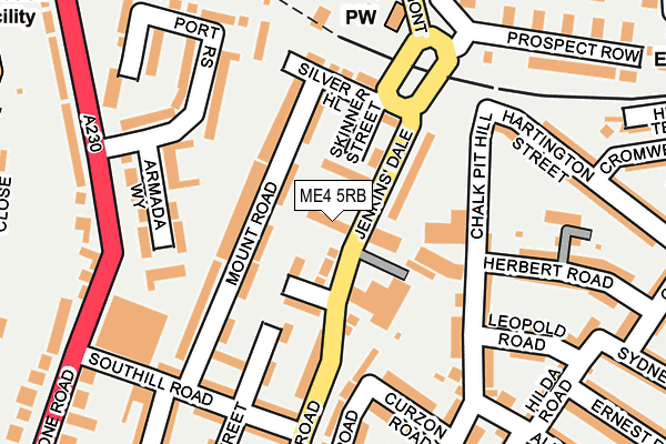 ME4 5RB map - OS OpenMap – Local (Ordnance Survey)