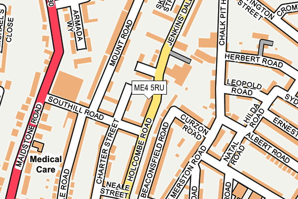 ME4 5RU map - OS OpenMap – Local (Ordnance Survey)