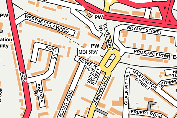 ME4 5RW map - OS OpenMap – Local (Ordnance Survey)
