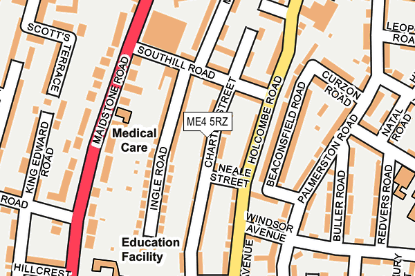 ME4 5RZ map - OS OpenMap – Local (Ordnance Survey)