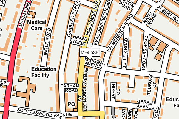 ME4 5SF map - OS OpenMap – Local (Ordnance Survey)
