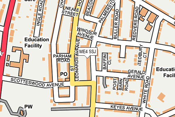 ME4 5SJ map - OS OpenMap – Local (Ordnance Survey)