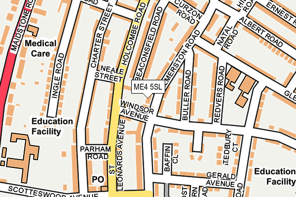 ME4 5SL map - OS OpenMap – Local (Ordnance Survey)