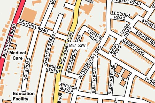 ME4 5SW map - OS OpenMap – Local (Ordnance Survey)