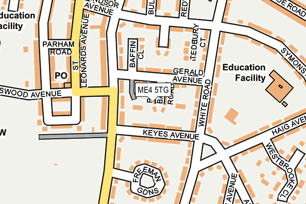 ME4 5TG map - OS OpenMap – Local (Ordnance Survey)