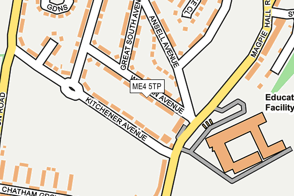 ME4 5TP map - OS OpenMap – Local (Ordnance Survey)