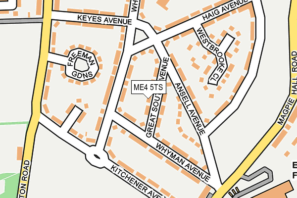 ME4 5TS map - OS OpenMap – Local (Ordnance Survey)