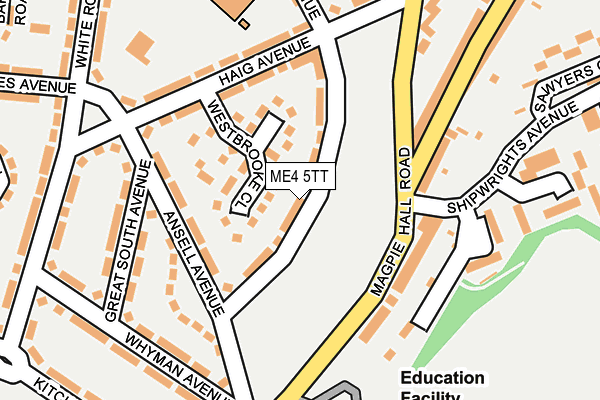 ME4 5TT map - OS OpenMap – Local (Ordnance Survey)