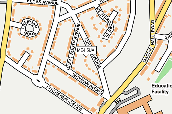 ME4 5UA map - OS OpenMap – Local (Ordnance Survey)