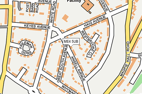 ME4 5UB map - OS OpenMap – Local (Ordnance Survey)