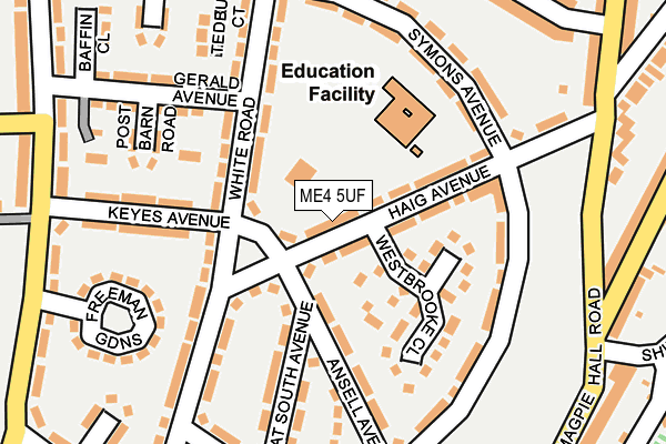 ME4 5UF map - OS OpenMap – Local (Ordnance Survey)