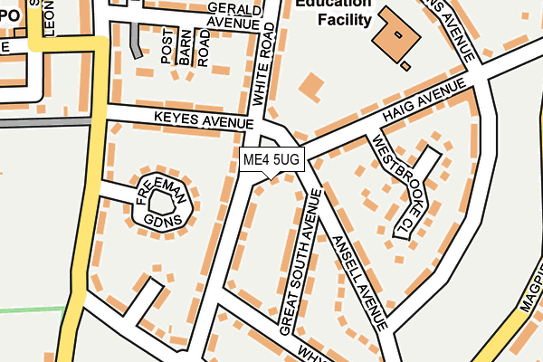 ME4 5UG map - OS OpenMap – Local (Ordnance Survey)