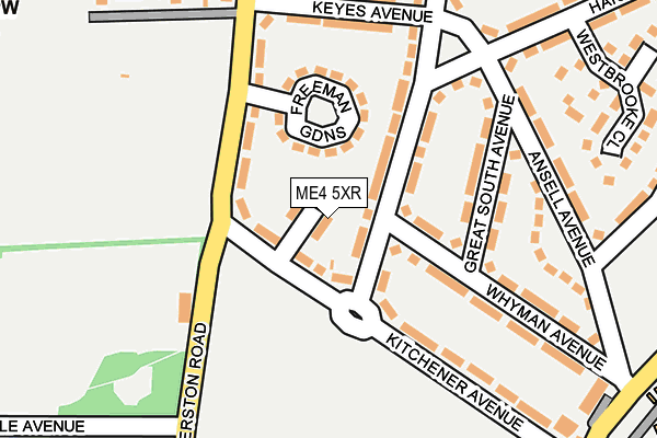 ME4 5XR map - OS OpenMap – Local (Ordnance Survey)