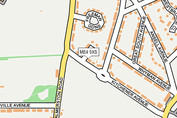 ME4 5XS map - OS OpenMap – Local (Ordnance Survey)