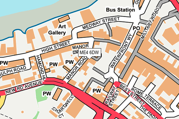 ME4 6DW map - OS OpenMap – Local (Ordnance Survey)