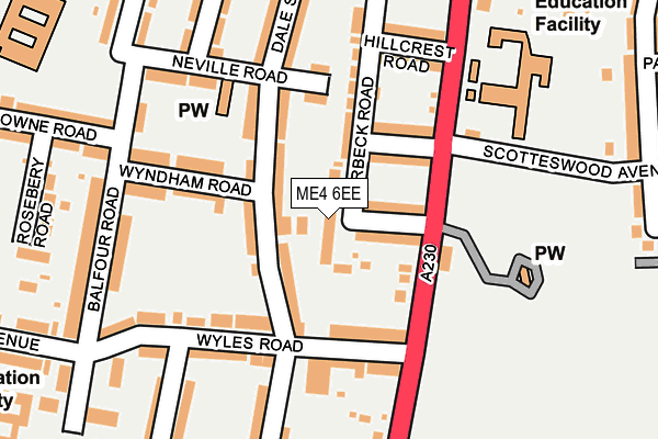 ME4 6EE map - OS OpenMap – Local (Ordnance Survey)