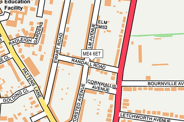 ME4 6ET map - OS OpenMap – Local (Ordnance Survey)