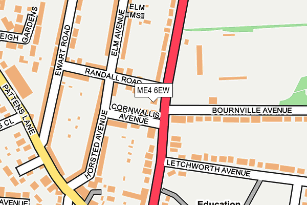 ME4 6EW map - OS OpenMap – Local (Ordnance Survey)