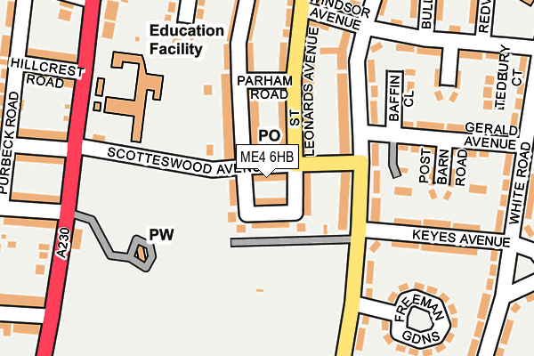 ME4 6HB map - OS OpenMap – Local (Ordnance Survey)
